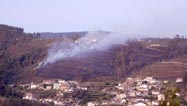 Incêndio na serra de Casconha.
