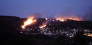 Incêndio na serra de Casconha.